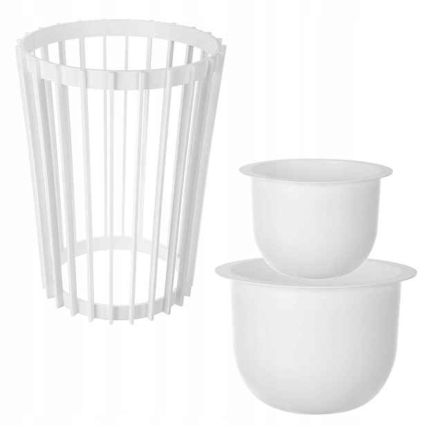 Držák Na Květináč Stojící Stojan Na Květiny Oboustranný Loft Bílý 53,5 cm 2x Vložky