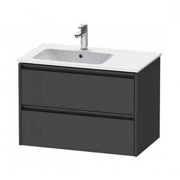 Duravit Ketho.2 - Umyvadlová skříňka 55x81x48 cm, 2 zásuvky, grafit mat K25267049490000