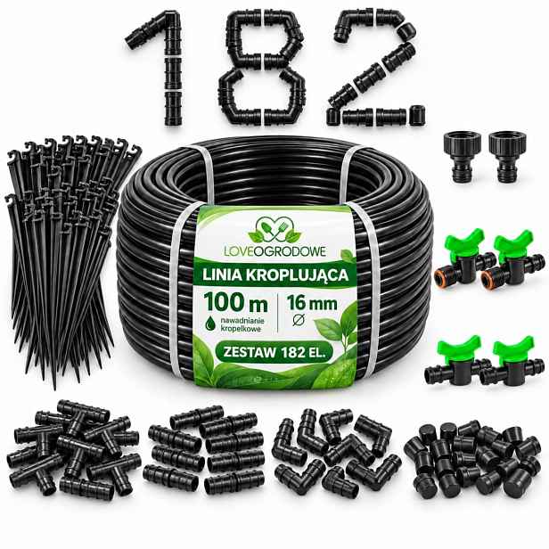 Kapací Zavlažovací Linka S Kompenzací 16 mm 100 m Set 182 El Hadice