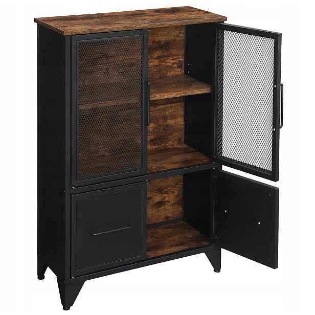 Komoda do obývacího pokoje industriální vitrína 70 cm Loft