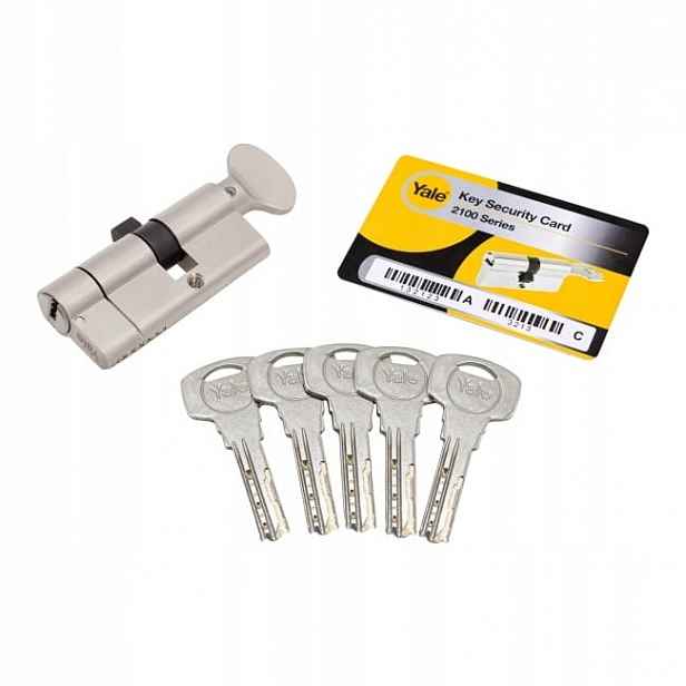 Vložka atestovaná Yale Max G35 x 35 mm, satén 5052847113462
