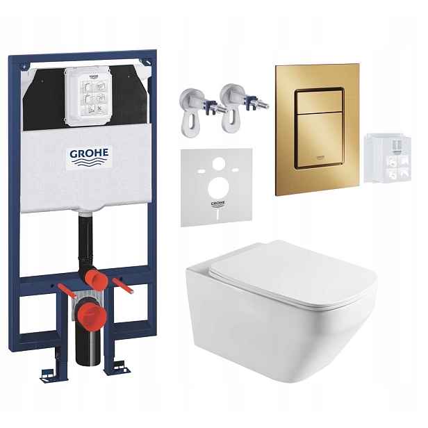 7v1 Sada Wc, Stelaz Grohe Slim Wc Mísa Imprese Tornado Tlačítko
