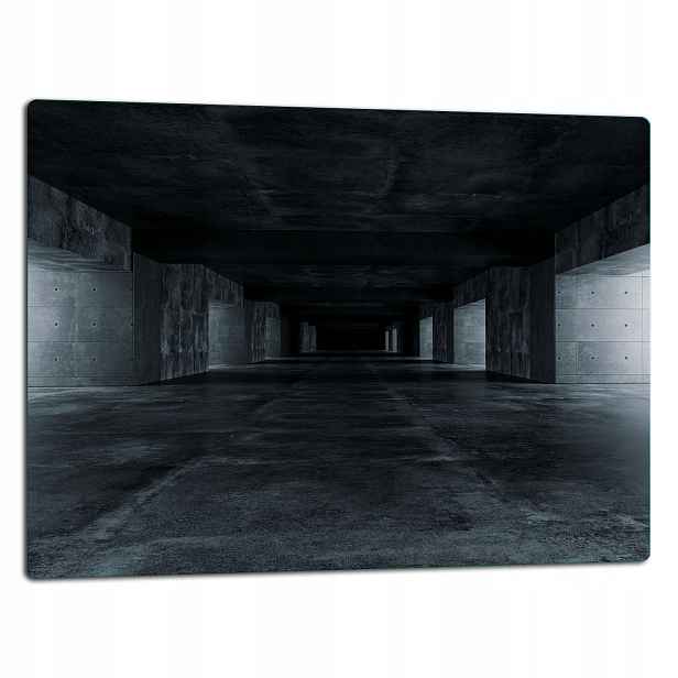 7v1 Skleněná Deska Na Krájení 52x40 Tunel Černá