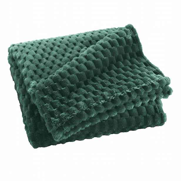 Flanelová Deka 125 X 150 CM Polyester Zelená Oekotex