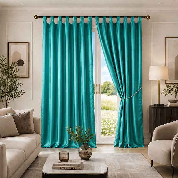 TP Saténové závěsy Home Art - 150x250 - 2 kusy Zelené
