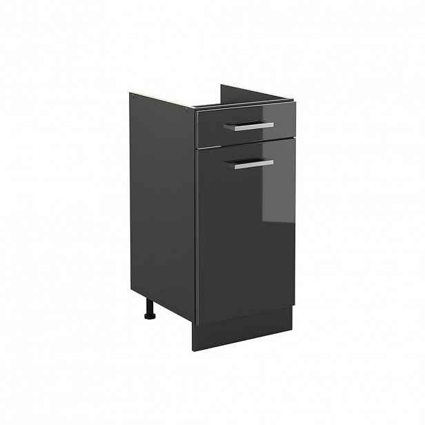 Vicco SPODNÍ SKŘÍŇKA KUCHYŇSKÉ LINKY R-Line, Antracitový vysoký lesk/Antracit, 40 cm bez pracovní desky