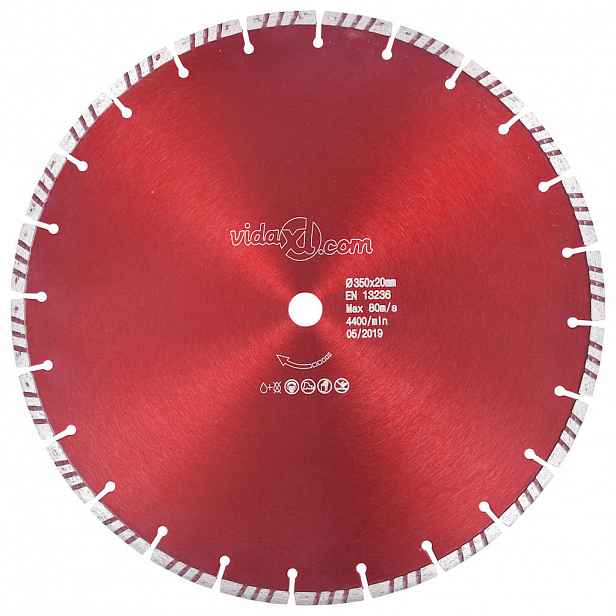 vidaXL Diamantový řezací kotouč turbo ocel 350 mm
