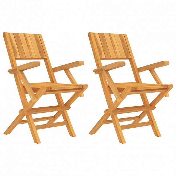 vidaXL Skládací židle 2 ks 55x61x90 cm Masivní teak
