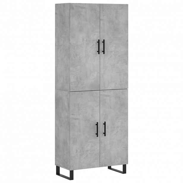 vidaXL Skříň highboard betonově šedá 69,5x34x180 cm kompozitní dřevo