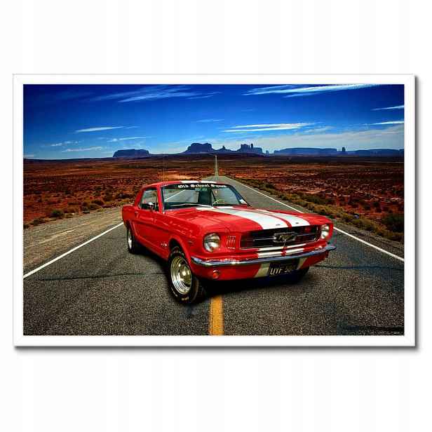 Plakáty v rámu 60x40 Ford Mustang Dálnice