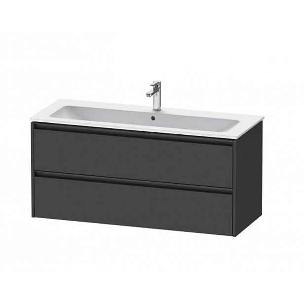 Duravit Ketho.2 - Umyvadlová skříňka 55x121x48 cm, 2 zásuvky, grafit mat K25265049490000