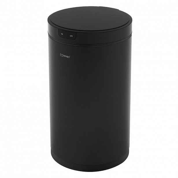 ML-DESIGN KOŠ s čidlem 30 l, kulatý, z oceli, černý