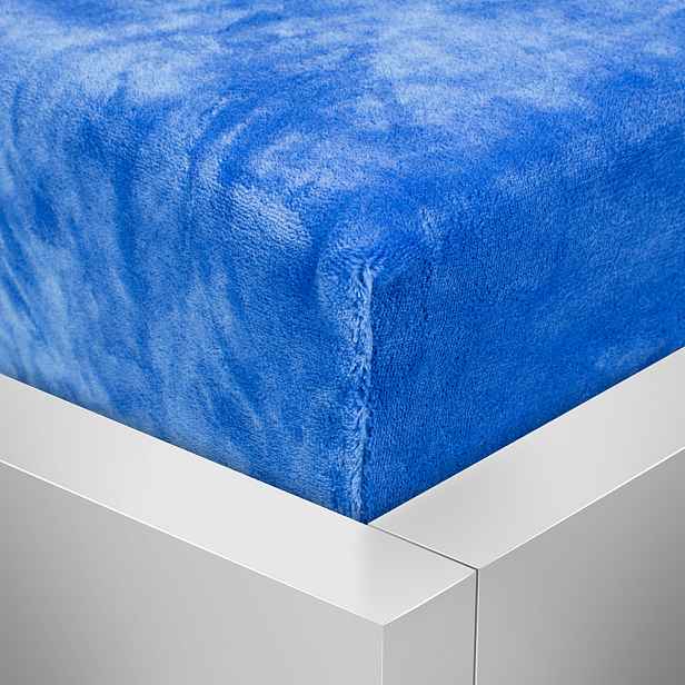 TP Mikroplyšové prostěradlo 160x200 Elegance - Modrá