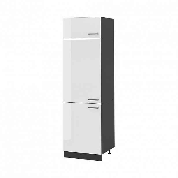 Vicco VYSOKÁ SKŘÍŇ R-Line, Bílá vysoký lesk/Antracit, 60 cm