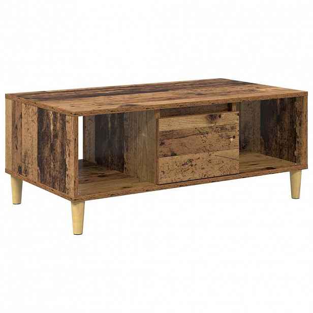 vidaXL Konferenční stolek Staré dřevo 90 x 50 x 26.5 cm