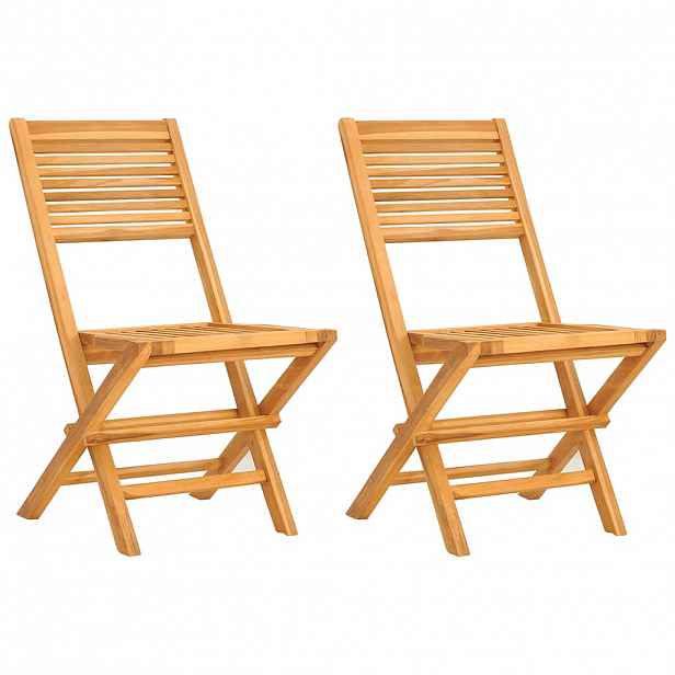 vidaXL Skládací židle 2 ks 47x62x90 cm Masivní teak
