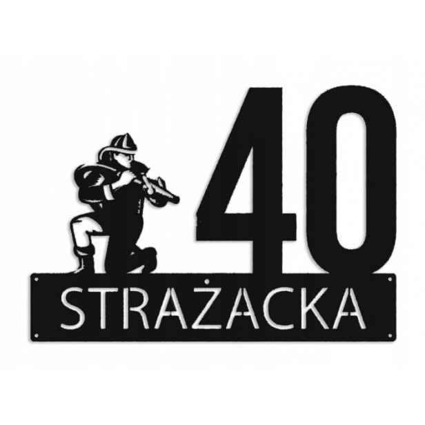 Číslo Na Dům 80 cm Tabule Adresa Ocel 2 mm Hasičská ul.