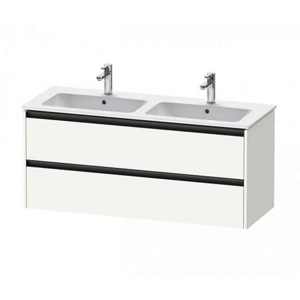 Duravit Ketho.2 - Umyvadlová skříňka 55x128x48 cm, 2 zásuvky, matná bílá K25266018180000