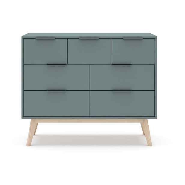 Komoda šedozelená 120x83x40 cm Pisco – Marckeric