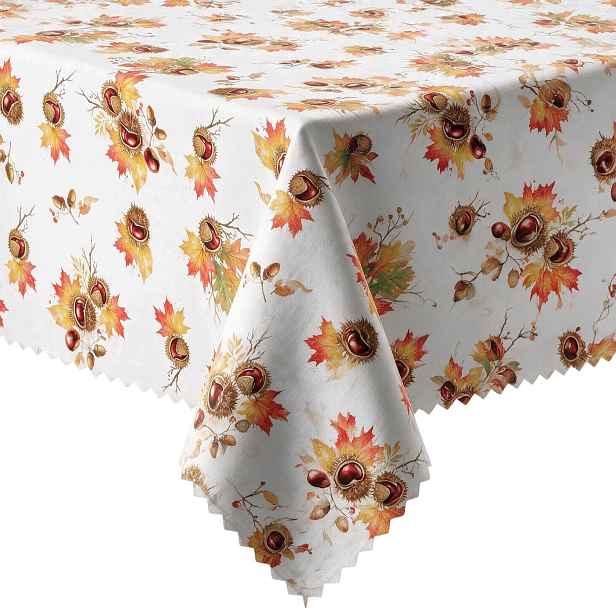 Odolný Proti Skvrnám Na Stůl Dekorativní Podzimní Barevný Kaštan 500X120 cm