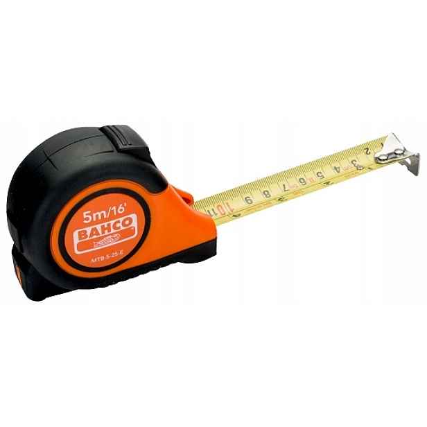 svinovací metr Bahco 8 m [MTB-8-25-M-E], metrický, palcový, magnetický