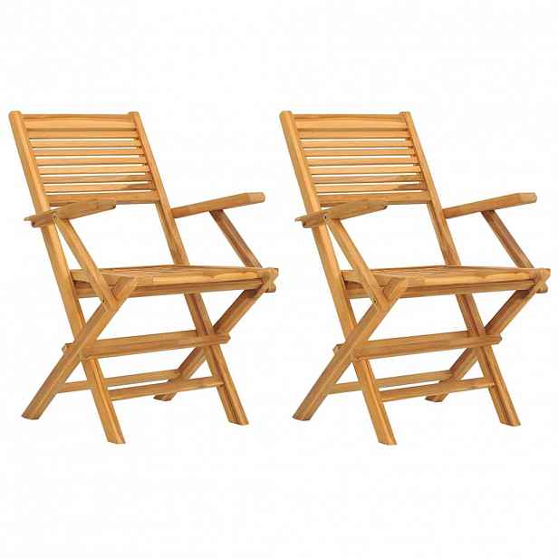 vidaXL Skládací židle 2 ks 55x62x90 cm Masivní teak
