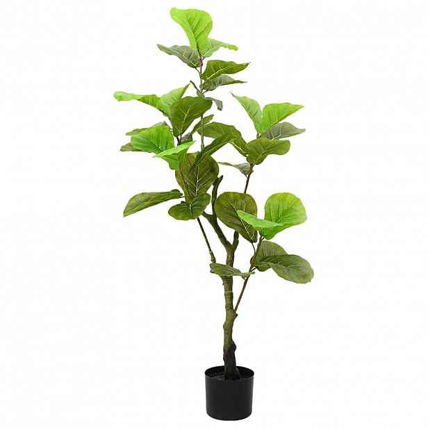 vidaXL Umělý strom Ficus 30 listů 125 cm zelený