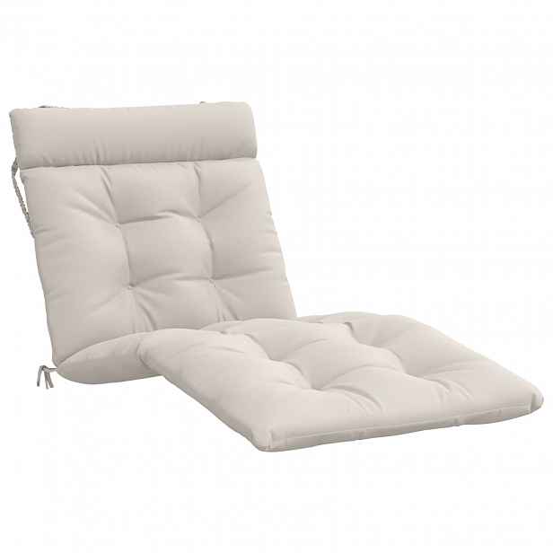 vidaXL Polštář na lehátko VIANEN 100% polyester Bílá 200 x 70 x 8 cm
