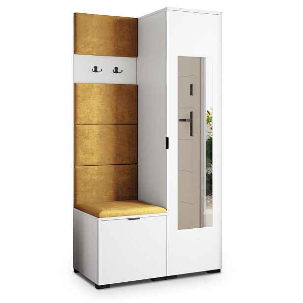MASSENO MODERNÍ PŘEDSÍŇOVÁ SESTAVA VIRA, 95/181/51 cm, bílá