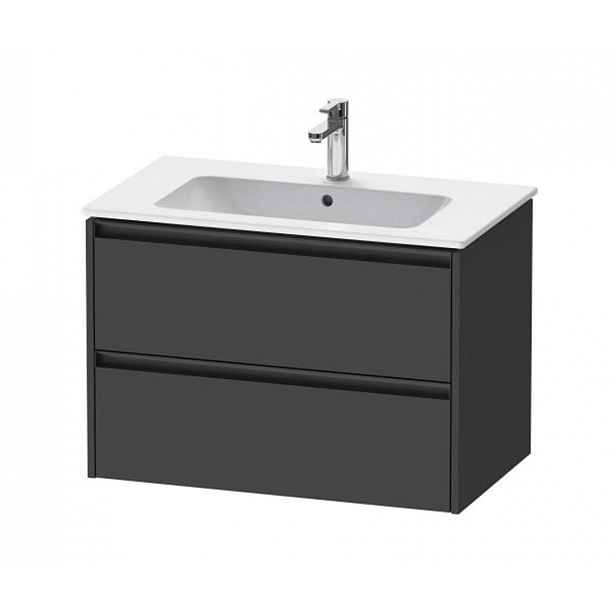 Duravit Ketho.2 - Umyvadlová skříňka 55x81x48 cm, 2 zásuvky, grafit mat K25263049490000