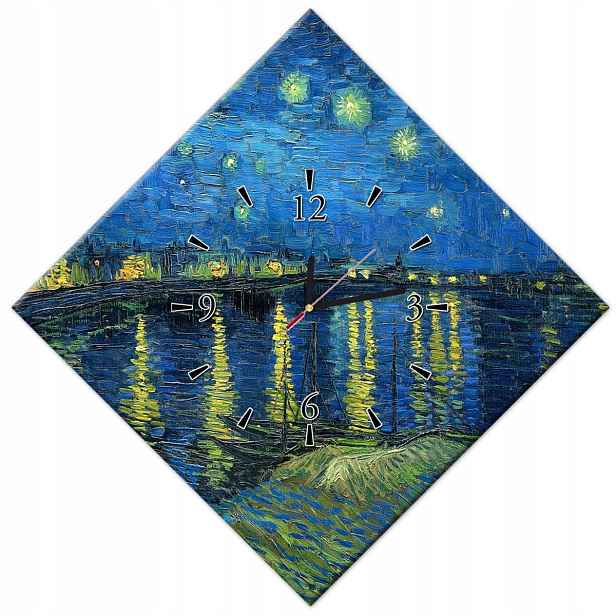 Hodiny 56x56 Hvězdná noc nad Rodanem