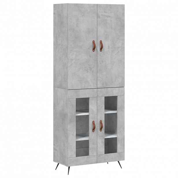 vidaXL Skříň highboard betonově šedá 69,5x34x180 cm kompozitní dřevo