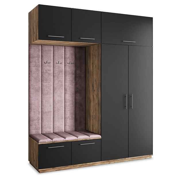MASSENO MODERNÍ PŘEDSÍŇOVÁ SESTAVA REMA, 200/240/60 cm, dub Lefkas