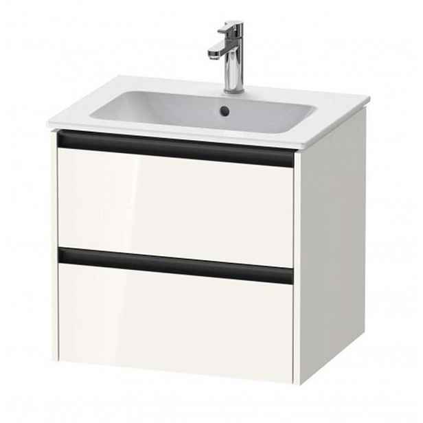 Duravit Ketho.2 - Umyvadlová skříňka 55x61x48 cm, 2 zásuvky, lesklá bílá K25262022220000
