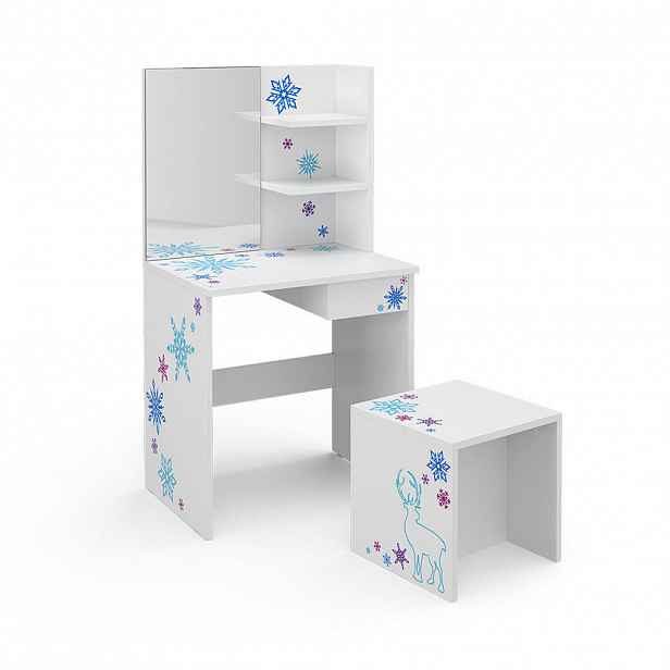 Vicco DĚTSKÝ TOALETNÍ STŮL Schneeflocke Bílá 54.8 cm