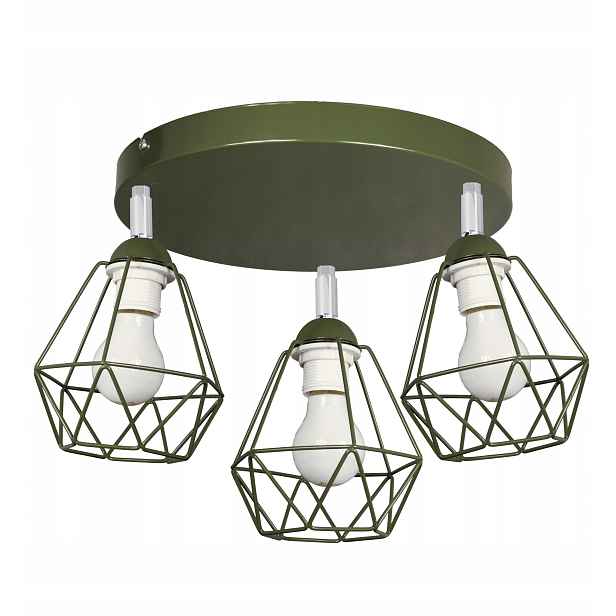 Závěsné stropní svítidlo s lustrem Diamond, zelená, stropní lampa do obývacího pokoje