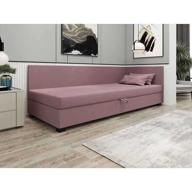 Čalouněná jednolůžková postel 80x195 ARIADNA PLUS 1 - růžová