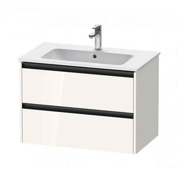 Duravit Ketho.2 - Umyvadlová skříňka 55x81x48 cm, 2 zásuvky, lesklá bílá K25263022220000