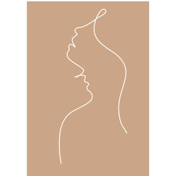 Plakát 29x41 cm Lovers Line Art – Veronika Boulová