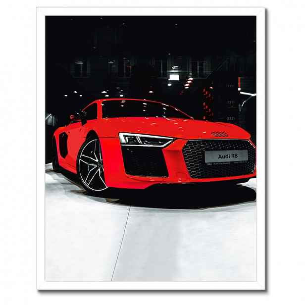Plakáty v rámu 40x50 Červené Audi Audica R8