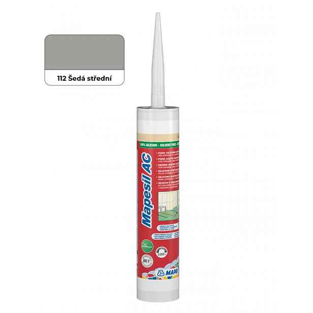 Sanitární silikon Mapei Mapesil 310 ml AC 112 šedá střední