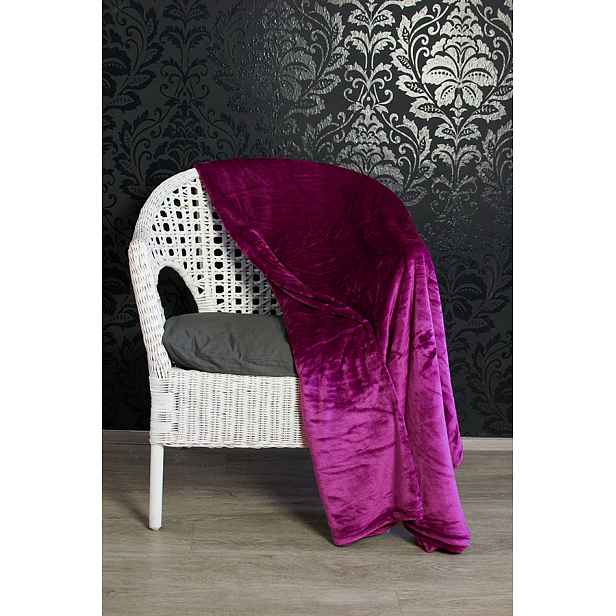 TP Mikroflanelová deka Premium 230x200 - Purpurová