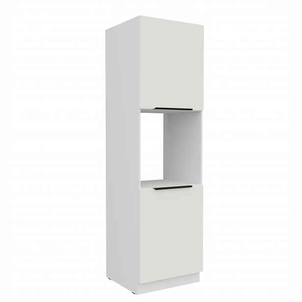 Vysoká skříňka pro vestavnou troubu Aria 60 DP-210 2F Barva korpusu: Bílá, Barva dvířek: WH - Crystal white AFM