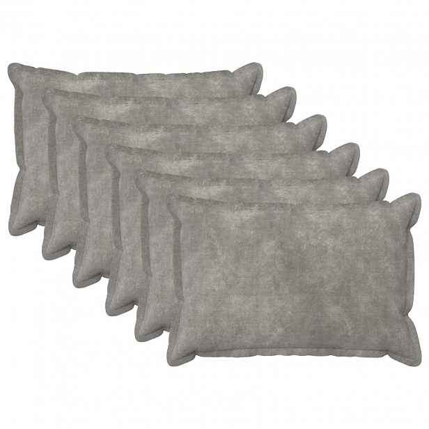 vidaXL Povlak na polštář 6 pcs HOUTEN Světle šedá 40 x 60 cm