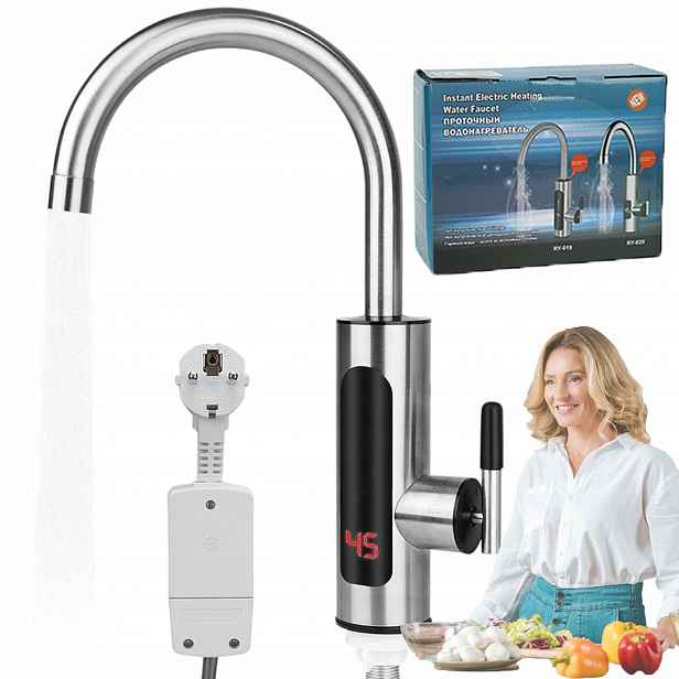 Elektrický Ohřívač Vody Na Dřezovou Baterii 3000W LCD displej Do 60°
