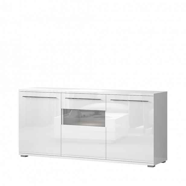 Komoda PIANO K180-3KS/PN bílá lesk