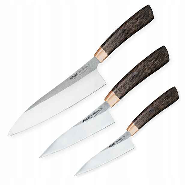 Sada kuchyňských nožů Gyuto 180 mm, Gyuto 140 mm, Paring 110 mm Pirge Handm