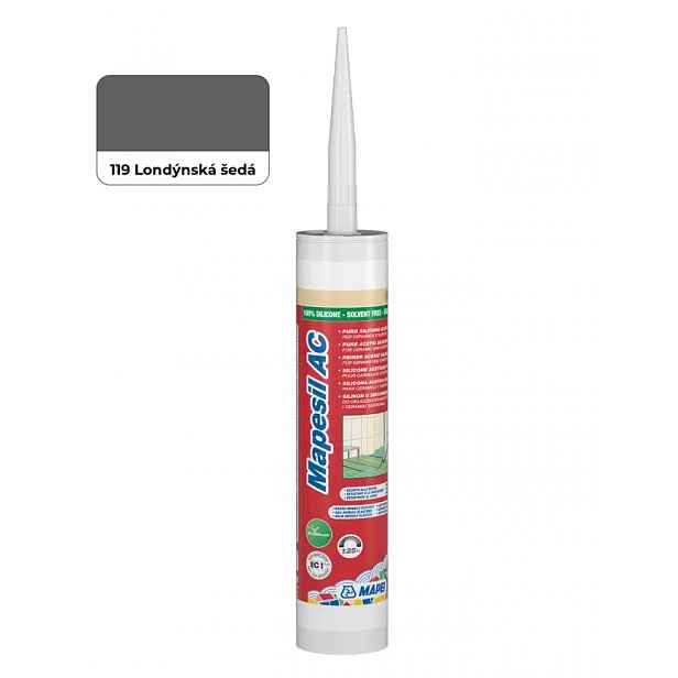 Sanitární silikon Mapei Mapesil AC 310 ml 119 londýnská šedá