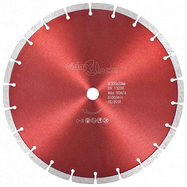 vidaXL Diamantový řezací kotouč ocel 300 mm