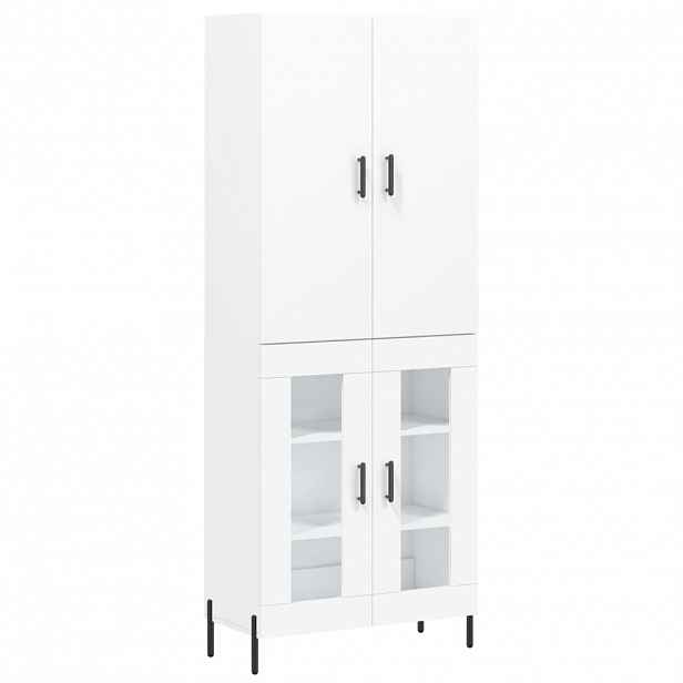 vidaXL Skříň highboard bílá 69,5 x 34 x 180 cm kompozitní dřevo